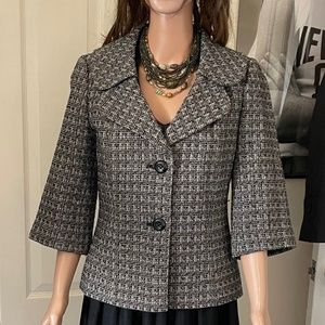 Classiques Entier short tweed hourglass jacket, size M Petite